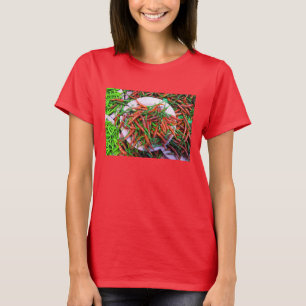 Camiseta Pimentos-pimentões-de-pássaro