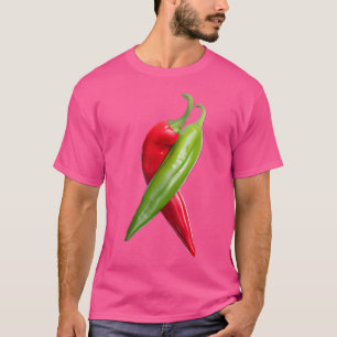 Camiseta Pimentos Vermelhos E Verdes Do Chile.
