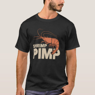 Camiseta Pimp do Camarão Piada de Boil de Frutos do Mar Car