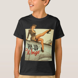 Camiseta Pin up Girl Wings Poster vintage WW2