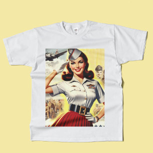 Camiseta Pin-up Militar Retroativo