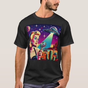Camiseta Pin-Up OVNI Retro
