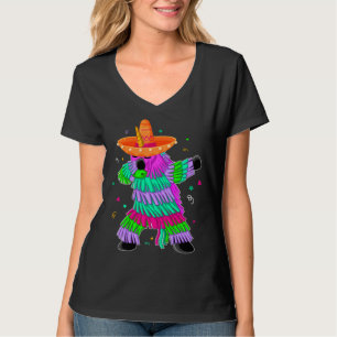Camiseta Pinata de Unicórnio Dançando Festa Mexicana Cinco