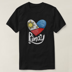 Camiseta Pinay Filipinas Flag Hearina Filipina