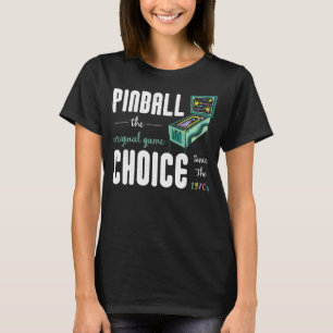 Camiseta Pinbal Operado Com Placa De Moedas Retro Gráfico D
