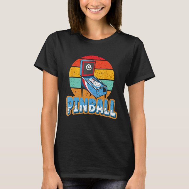 Camiseta Pinball Arcade Retro Flipper Pinball (Frente)