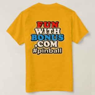 Camiseta #pinball dianteiro do bolso de FunWithBonus.com -