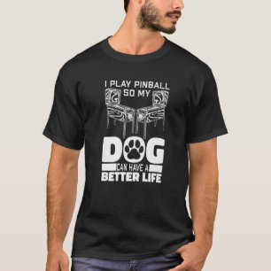 Camiseta Pinball Dog Vintage - Arcade Retro Machine Pinb