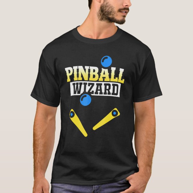 Camiseta Pinball Feder Retro Pinball Machine Costume (Frente)