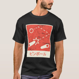 Camiseta Pinball japonês coletando pinbal clássico