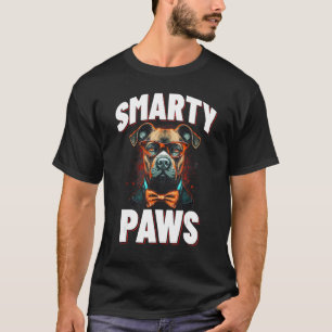 Camiseta Pinças espertas Cachorros Vestindo Óculos e um Bo