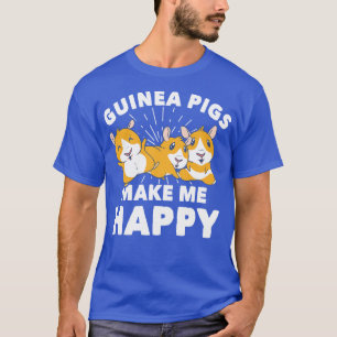 Camiseta Pinças-guineenses Me Fazem Feliz Guiné Pig Cavy Ro