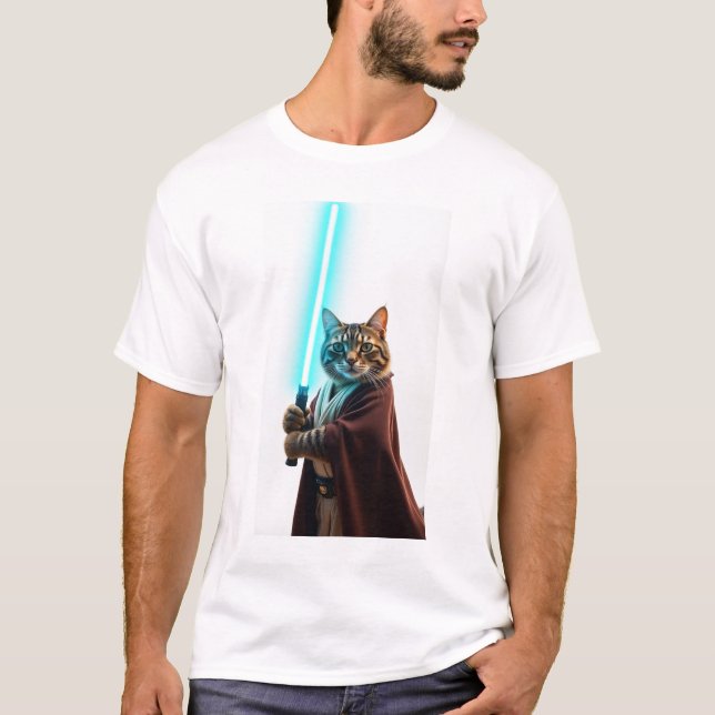 Camiseta Pinças Jedi: Batalha dos Gatinhos Cósmicos (Frente)