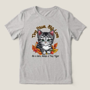 Camiseta Pinças pequeninas, Grande Amor (Adote um Kitten)