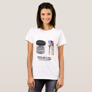 Camiseta Pincéis de cor de silicone Mulheres