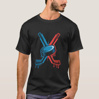 Camiseta Pincéis de Hockey Disco Rink de Gelo Esportes Tint