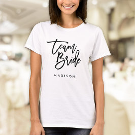 Camiseta Pincel Chic Tendência Preto Equipe da Noiva Roteir