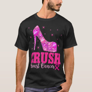 Camiseta Pincel cor-de-rosa para a consciência do Cancer da