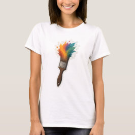 Camiseta Pincel de abertura de cores