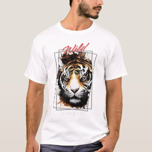 Camiseta Pincel de Arma com Espírito Livre da Natureza Tige