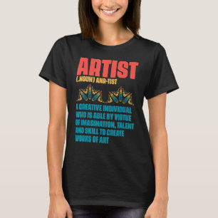 Camiseta Pincel de pincel de definição do novo artista