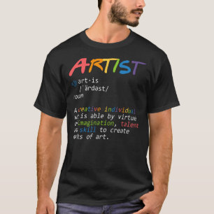 Camiseta Pincel de pincel de definição do novo artista