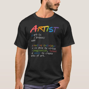 Camiseta Pincel de pincel de definição do novo artista