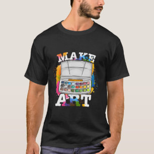 Camiseta Pincel de Pinta de Aquarela
