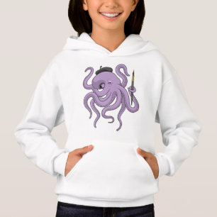 Camiseta Pincel de Pintura de Octopus