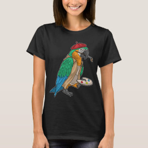Camiseta Pincel de pintura de papagaio pintor
