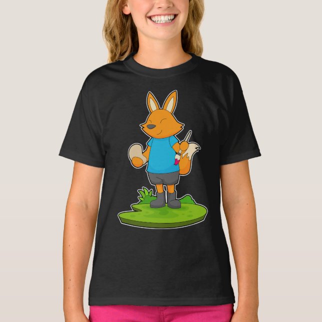 Camiseta Pincel de pintura Fox (Frente)