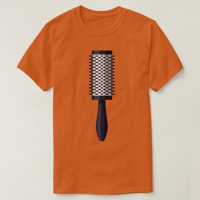 Camiseta Pincel do cilindro de cabelo (Frente do Design)