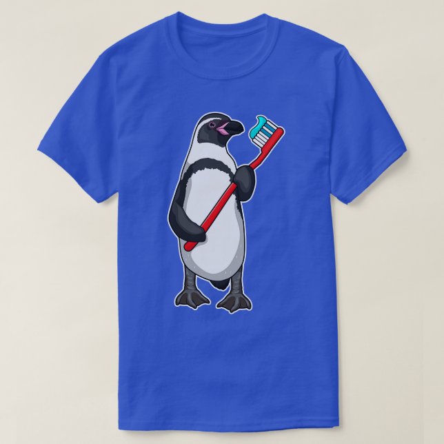 Camiseta Pincel dos dentes pinguins (Frente do Design)