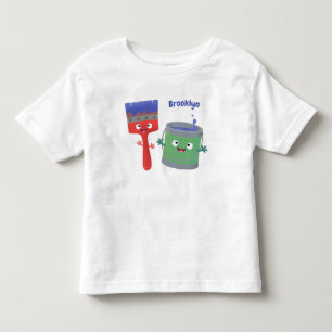Camiseta Pincel e personagens de desenho animado fofos