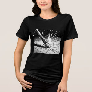 Camiseta Pincel Mancha de Pintura Estilo Gráfico Preto Bran