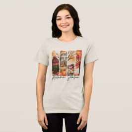 Camiseta Pincelada da Temporada de Outono Aconchegante