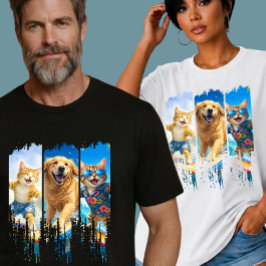 Camiseta Pincelada de Verão Divertido da Equipe da Praia Pe