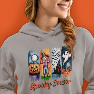 Camiseta Pinceladas de Outono no Halloween da Temporada Ass