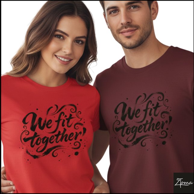 Camiseta Pinceladas de Roteiro Nós Combinamos (Sample design. Several style are available to choose from, with the option to add a name & color.)