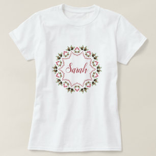 Camiseta Pine cone e bagas mandala personalizados T