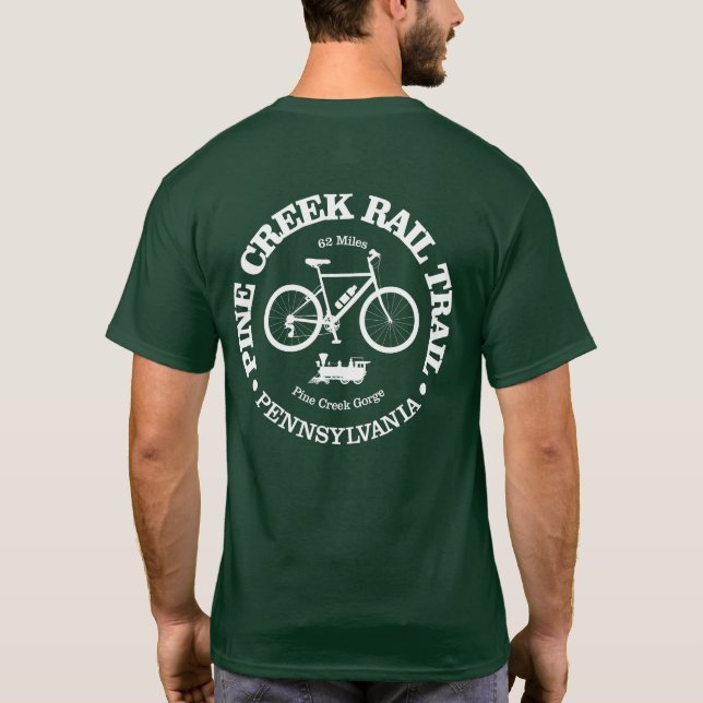 Camiseta Pine Creek Rail Trail (ciclismo) (Verso)