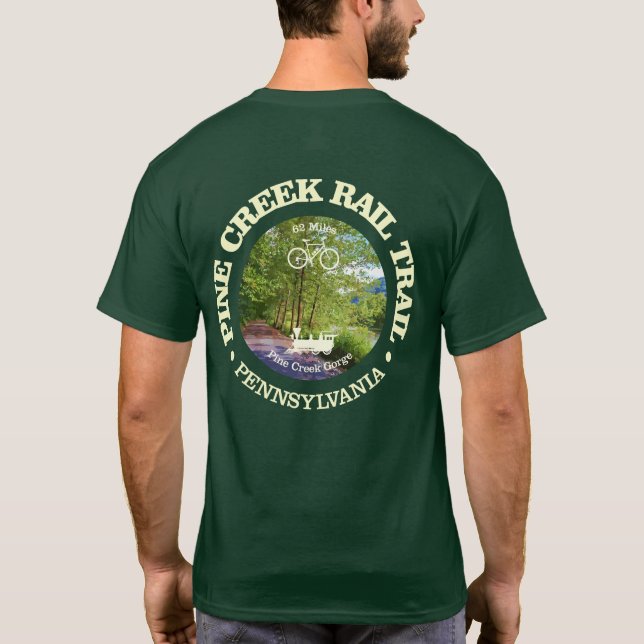 Camiseta Pine Creek Rail Trail (ciclismo c) (Verso)