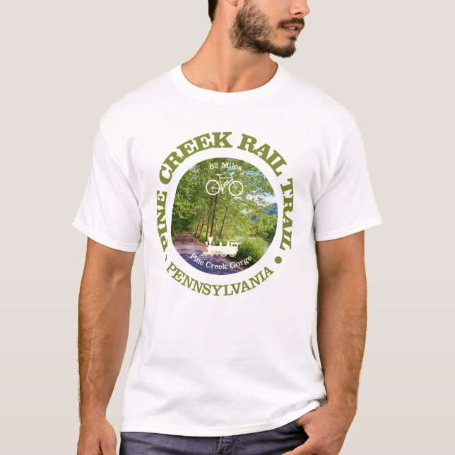 Camiseta Pine Creek Rail Trail (ciclismo c) (Frente)