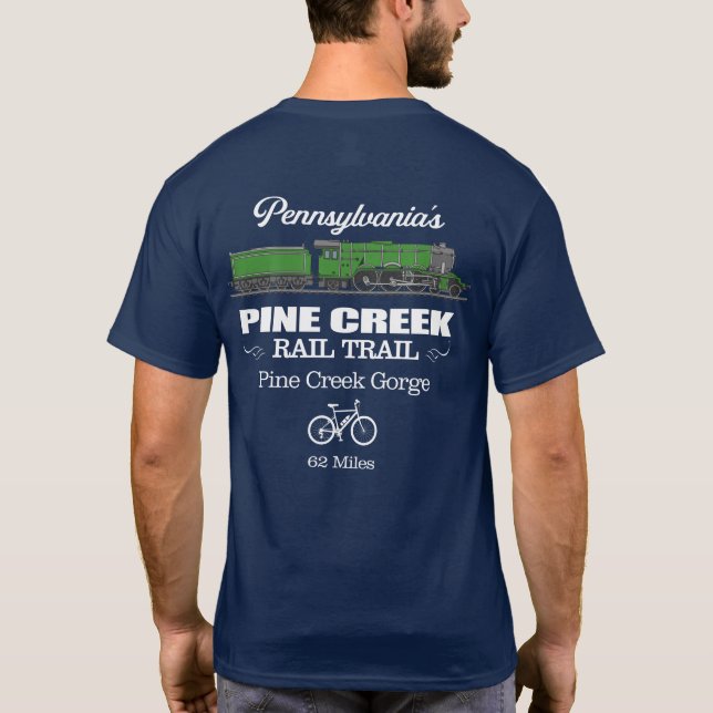 Camiseta Pine Creek Rail Trail (RT2) (Verso)