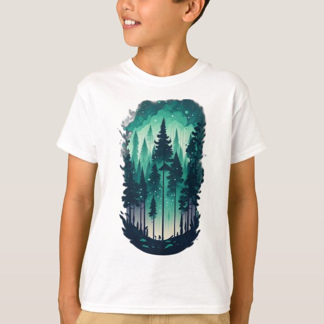 Camiseta Pine Forest Landscape Kids (Frente)