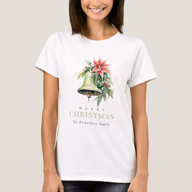 Camiseta Pine Poinsettia Foliage - Pinho de Natal (Frente)