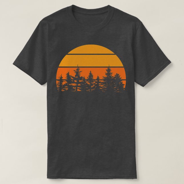 Camiseta Pine Tree - Silhueta Retroativa 2 (Frente do Design)