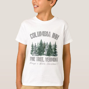 Camiseta Pine Tree Vermont Sempre Uma Árvore de Natal Branc