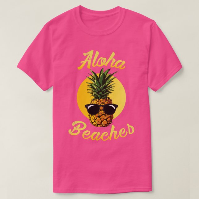 Camiseta Pineapple Aloha Beaches Havaí Verão (4) (Frente do Design)