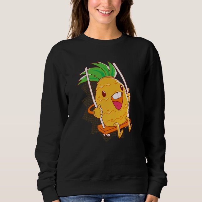 Camiseta Pineapple Fruit Figurine Rocking Vegetarian Vegan (Frente)